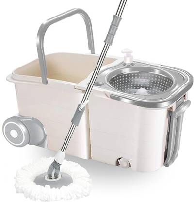 V-MOP Double Twin Bucket Mop With Wheel Mop Set