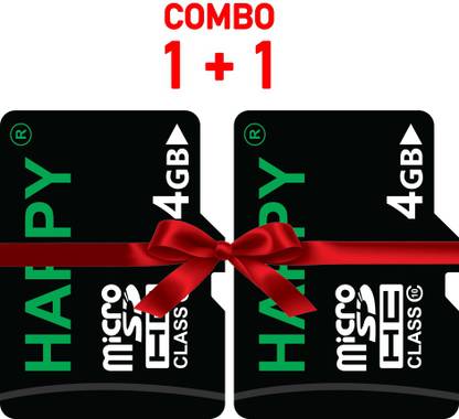 HAPPY MEMORIES Premium 4GB Micro SDHC card,Memory Card, 4GB 4 GB MicroSD Card Class 10 15 MB/s  Memory Card Compatible with Mobile, Camera, Tablet, Computer, Gaming Console