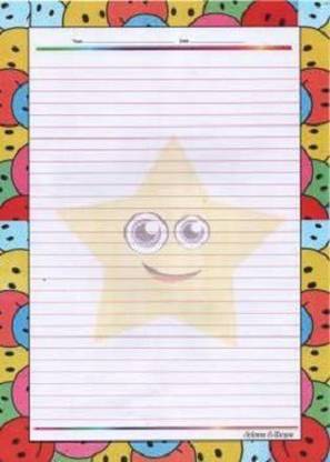 DSR Pack of 40 Sheet unruled One Side Ruled Designer Sheet 100 gsm A4 paper