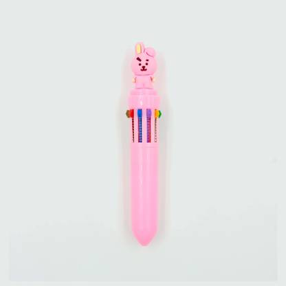 थर्मोबियन 10 कलर्स इन 1 BT21 कूकी बॉल पेन (पिंक) बॉल पेन