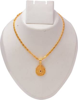 Jewar Mandi New Design Gold Plated Locket/Pendant with Link Chain Daily use for Men, Women & Girls, Boys Gold-plated Brass Locket