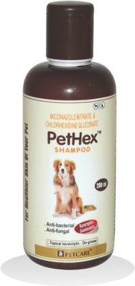 fifozone Pet Care anti-bacterial, Anti-parasitic, Anti-microbial, Anti-itching Pethex dog shampoo 200ml (pack of 1) Anti-itching fresh Dog Shampoo