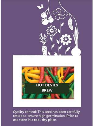 CYBEXIS F1 Hybrid Hot Devils Brew Chilli Seeds-300 Seeds Seed