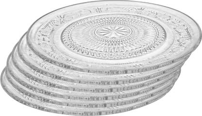 DealFly New Desing Transparent Plate (Pack Of 6)-A6 Tray