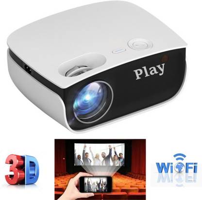 প্লে MP6 Brand New FHD LED 3D 300' Display WiFi Projector with Native 1920X1080P  পোর্টেবেল   প্রজেক্টর