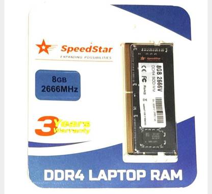 SPEEDSTAR 8GB DDR4 2666 So-Dimm DDR4 8 GB (Dual Channel) Laptop (8GB DDR4 Ram for Laptop 2666 MHZ)