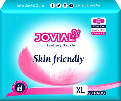 JOVIAL CARE Skin Friendly , 24 Pack, (480 Pads) Sanitary Pad