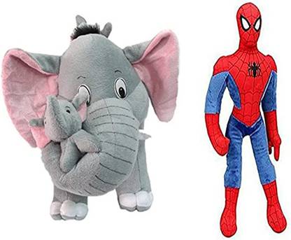 anveksha Spider man & Elephant soft toy for kids combo pack of 2  - 32 cm