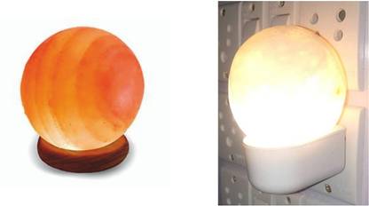 K3AURA Pure Himalayan Salt Lamp and Wall Plug in Mini Salt Lamp is Hand Crafted from 100% Natural Himalayan Crystal Rock Salt Hollowed 1-2 Kg + 300g (Globe+Plugin Round) Table Lamp