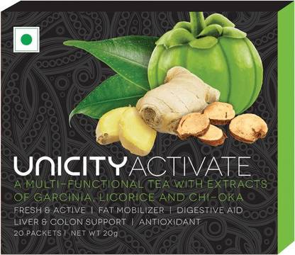 unicity Activate 30 sachets Green Tea Box