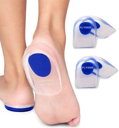 DIVY ENTERPRISE Gel Heel cups Silicon Heel Pad for Heel Ankle Pain, Heel Spur Shoe Support Pad for Men and Women Shock Cushion Pad for Heels (BLUE)