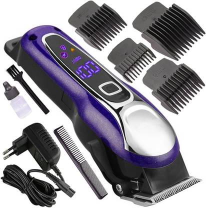 DRGH Men Cordless Hair Trimmer Stainless Steel Cutter Blade LCD Display Hair Cutting Machine Grooming Kit 120 min  Runtime 3 Length Settings