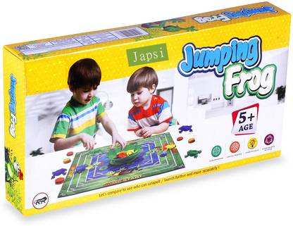 JAPSI Jumping Frog - Board Game ; Finger Pressing Game for Kids; 2 - 4 Players ; Age 5 & Above Party & Fun Board Game