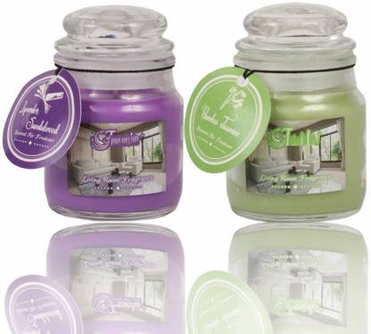Twixxle XXI®-194-QA-Lavender & Bamboo Jasmine Scented Jar Candle Candle