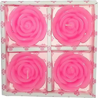 BREVVA VXXI-310-VR-Floating Rose Candle for Water Bowl Decoration/Diwali/Wedding and Home Decoration Candle