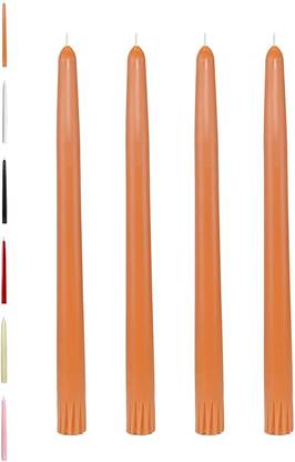 Xain Taper Candles | Tapered Candlesticks - dripless 10 Inch Unscented ( Orange) Candle