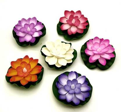 Koshi LED LOTUS FLOWER FLOATING DIYA CANDLE Candle