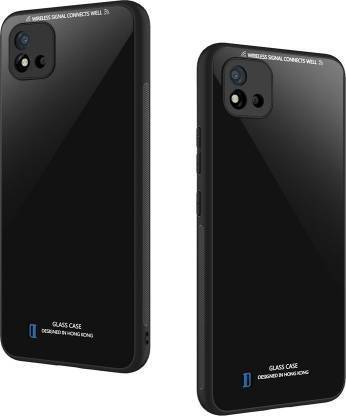 Creativo Back Cover for Realme C11 2021, Realme Narzo 50i Luxurious 9H Toughened Glass Back Cover
