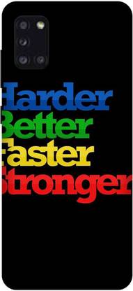 UMPRINT Back Cover for Samsung Galaxy A31 Stronger Gym Ambition Printed Back Cover