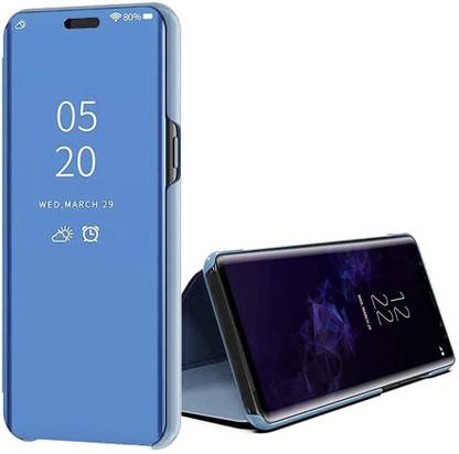 FancyArt Flip Cover for Samsung Galaxy A31 Case Slim Mirror Cover for Samsung Galaxy A31 -MirrorFlip Royal Blue