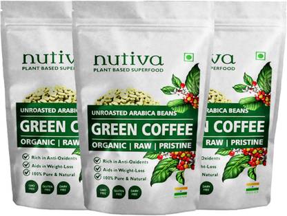 Nutiva Combo of 3 Green Coffee Beans - 500 Gram Each Coffee Beans