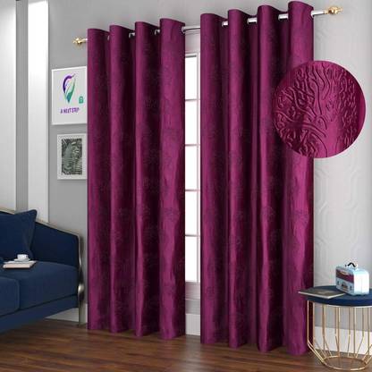 A Next Step 152.4 cm (5 ft) Polyester Semi Transparent Window Curtain (Pack Of 2)