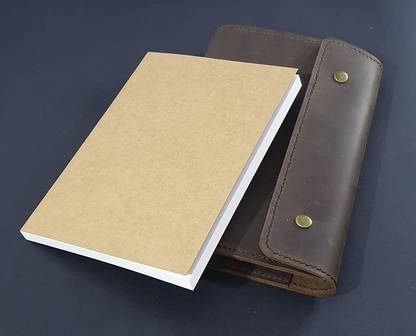 INNAXA Leather Journal, Genuine Leather Soft Bound Blank Journal Notebook Diary for Writing, Travel, (120GSM / 128Pages Brown Soft Cover Notebook) A5 Notebook Blank 128 Pages