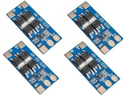 INVENTO 4PCS 2S 7.4V BMS 20A 2 Cell 18650 Lithium Battery Charging Protection Board Battery Management System Module Automotive Electronic Hobby Kit