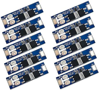 INVENTO 10PCS 1S 3.7V BMS 12A 3.7V - 4.2V 1 Cell 18650 Lithium Battery Charging Protection Board Battery Management System Module Automotive Electronic Hobby Kit