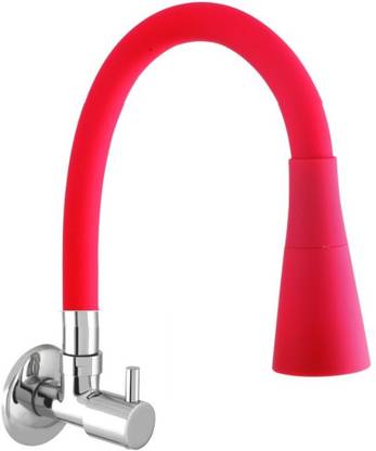 HARISTO SCR DF 6571 Sink Cock Dual Flow Flexible SPOUT for Kitchen Wall Mounted Red Spout Faucet