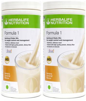 HERBALIFE 2 PCS OF Formula 1 Nutritional Shake Mix BANANA + BANANA Flavor Protein Shake