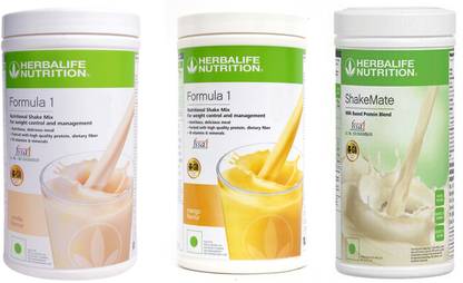 Herbalife Nutrition FORMULA1 VANILLA 500 GRAM & MANGO 500 GRAM & SHAKEMATE 500 GRAM Protein Shake