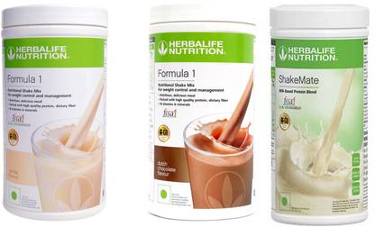 Herbalife Nutrition FORMULA1 VANILLA 500 GRAM & CHOCOLATE 500 GRAM & SHAKEMATE 500 GRAM Protein Shake