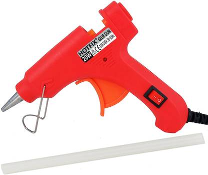 HOTFIX 20 Watt Upgraded Red Mini Hot Melt Glue Gun Free 1 Glue Stick Standard Temperature Corded Glue Gun