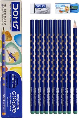 DOMS Graphite Groove Super Dark HB/2 Pencil