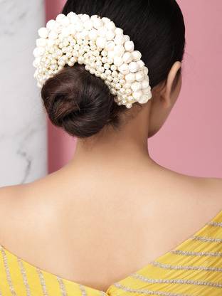 RUBANS Faux Flower and Beads Occasion Hair Pin Hair Pin