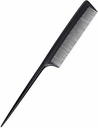 Dradhishth Plastic Comb For Hairdressing Pointed For Styling Hairs - 21.5x3 cm (Black)