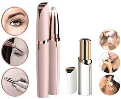 Ruchi World Hair Remover Bikini Trimmer Ladies Electric Hair Shaver on Upper Lip Chin Cheeks Shaver For Men, Women removes even the finest of hairs without redness or irritation to the skin. Electric Epilator/Body Shaver for Face/Leg/Hand/Armpit {COMBO PACK} (BATTERY INCLUDED) [INCLUDED BRUSH} {PACK OF TWO} Strips