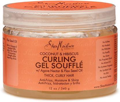 Shea Moisture Coconut & Hibiscus Curling Gel Souffle 12 oz 340 g