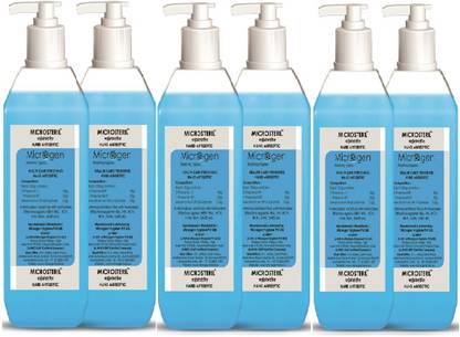 Microgen Microsteril Hand Rub 70% Isopropayl Base  each (500ml) | Pack of 6 Hand Rub Bottle + Dispenser