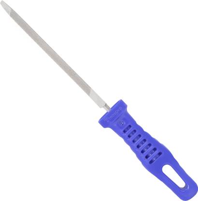 Trovoko 4 inch Slim Taper File, Supercut Steel Filer, Machinist Files 100mm with Handle grip Knife Sharpening Steel