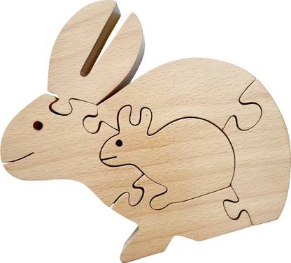 Little Genius JIGSAW PUZZLE-RABBIT-NATURAL FINSH