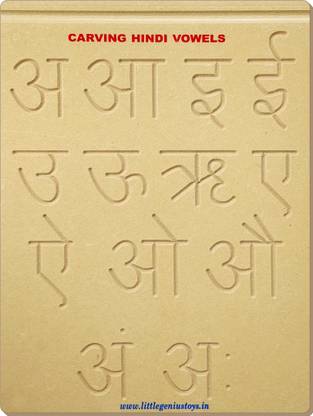 Little Genius CARVING HINDI VOWELS