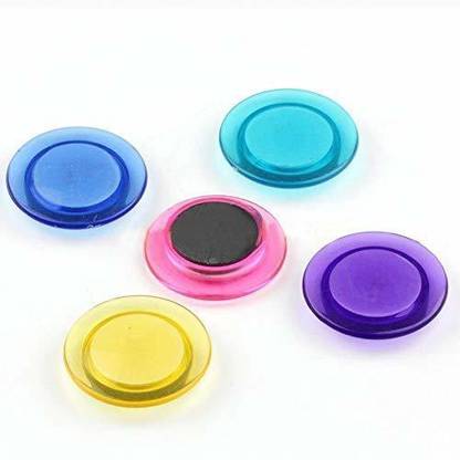 Paaroots Pack of 10 Colorful Magnets for Magnetic White Boards Fridge Magnets, Notice Board/ Planning Magnet Buttons- Stick Notes, Photos, Charts and More (Size 30mm) (Set of 10) Door Magnet, Fridge Magnet, Multipurpose Office Magnets, Photo Gallery Magnets Pack of 10