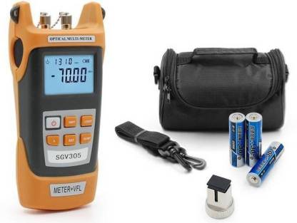 Techtest Optical Power Meter with Laser VTC-840 Power Meter with Laser light Optic Power Meter 2 in 1 Optic Fiber Optical Cable Tester Fiber Laser Light Power Meter Optic Cable Tester Fault Locator Laser Power Meter For CATV Test ,CCTV Test and Telecommunication Digital Multimeter
