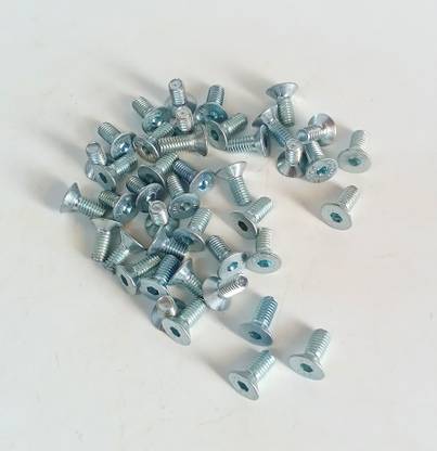 Hardware Bolt Flat/Countersunk Head Socket Screws (25 Pcs) 6 x 12 mm