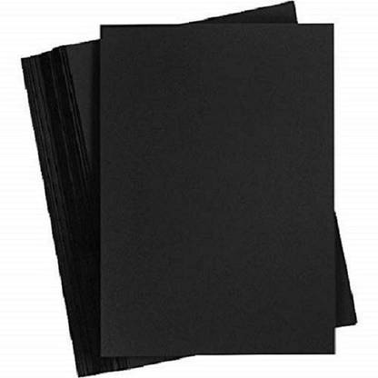 DSR Black - Coloured Paper, Best for Art & Craft Work, Project Work Double Sided Colored A4 180 gsm Coloured Paper