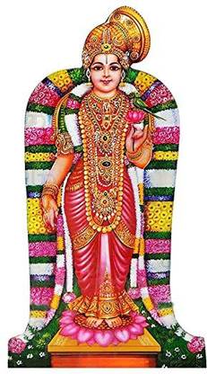 Giriram Photos Sri Andal Nachiyar / Godadevi - Medium (8" x 5" Inches) Photo Wooden Cutout Religious Frame