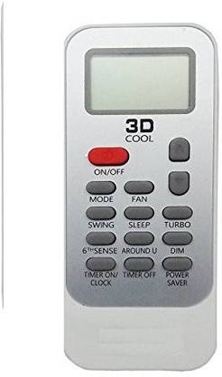 Haimac AC Remote No.129, Compatible with AC Remote Control Whirlpool 3D Auto AC Remote Controller