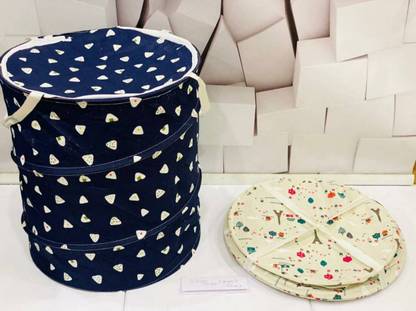 Arbitrary Hub Microfibre Pack Of 1 Big Size Laundry Bag Foldable & Collapsible Round Basket Round Laundry basket is made up of attractive printed non woven fabric Assorted Design Storage Basket